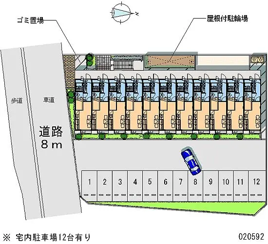 ★手数料０円★久留米市御井朝妻 月極駐車場